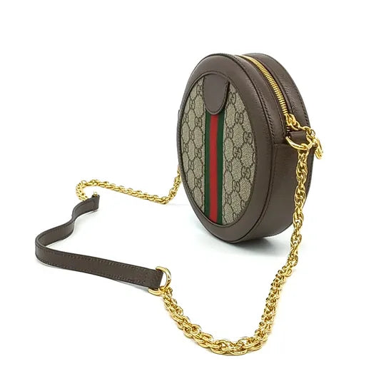GUCCI OPHIDIA MINI GG ROUND SHOULDER BAG (550618) (JP)