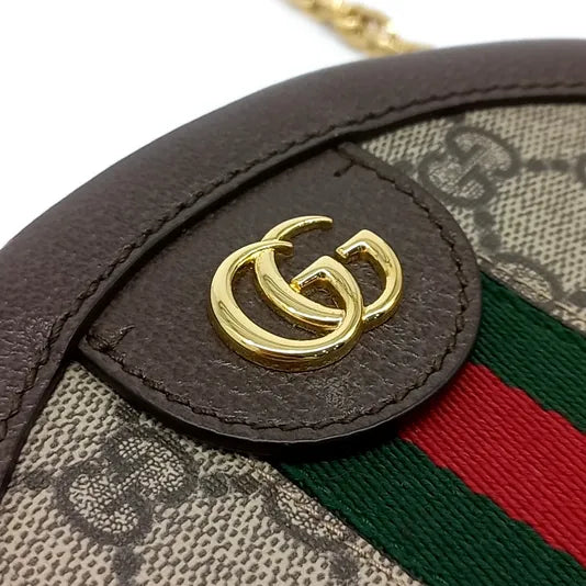GUCCI OPHIDIA MINI GG ROUND SHOULDER BAG (550618) (JP)