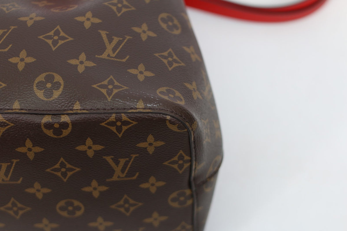 Louis Vuitton Brown Coquelicot PVC Monogram NeoNoe Bucket MM Shoulder Bag M44021 (V1265914)