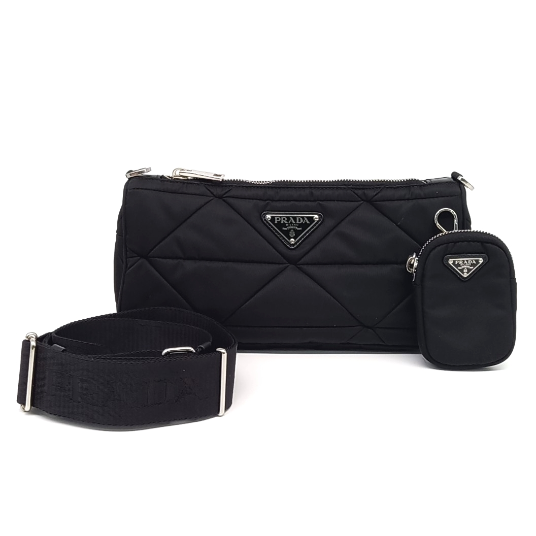 Prada Re-Nylon Tessuto Quilted Shoulder Bag (1BC237) (10559572)