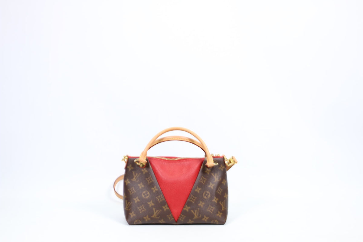 Louis Vuitton Red PVC Monogram Canvas V Tote BB Shoulder Bag M43966 (V1250901)