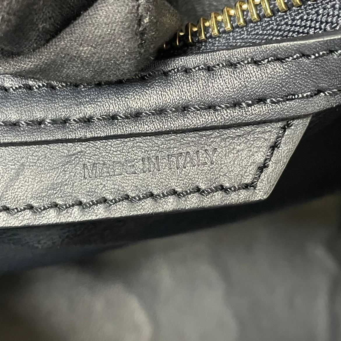 Celine Navy Leather Luggage ONE Tote Bag 165213 (V3512919)