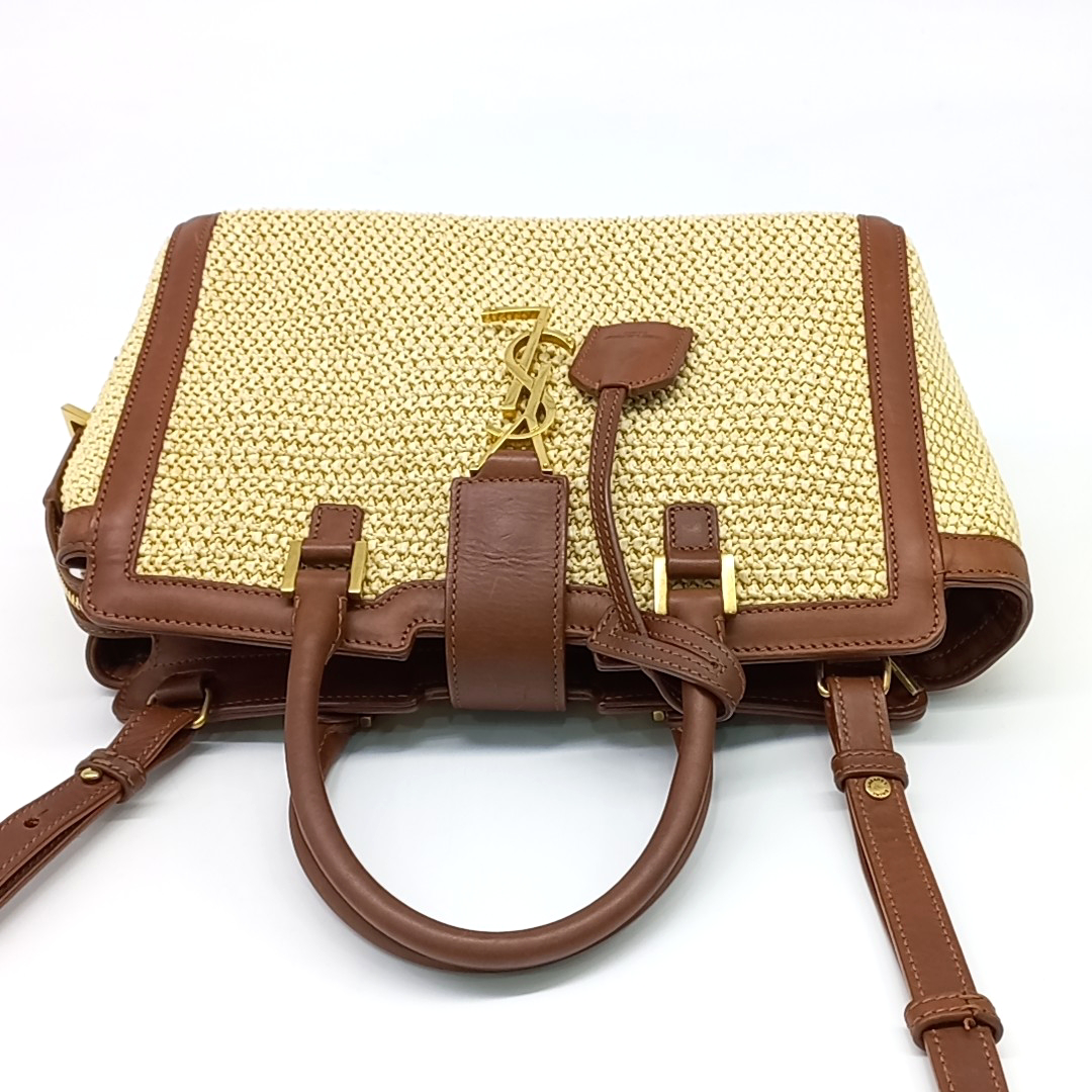 Saint Laurent Raffia New Cabas Chic Baby (424868) (10588952)