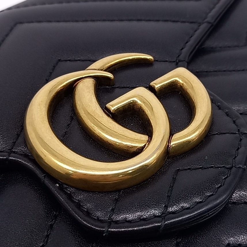 Gucci Marmont Matelasse Crossbody Bag (474575) (10487481)