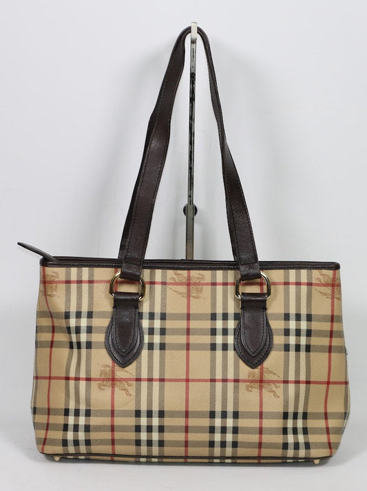 Burberry Brown PVC Haymarket Nova Check Hobo ONE Shoulder Bag 35310021 (V224731)