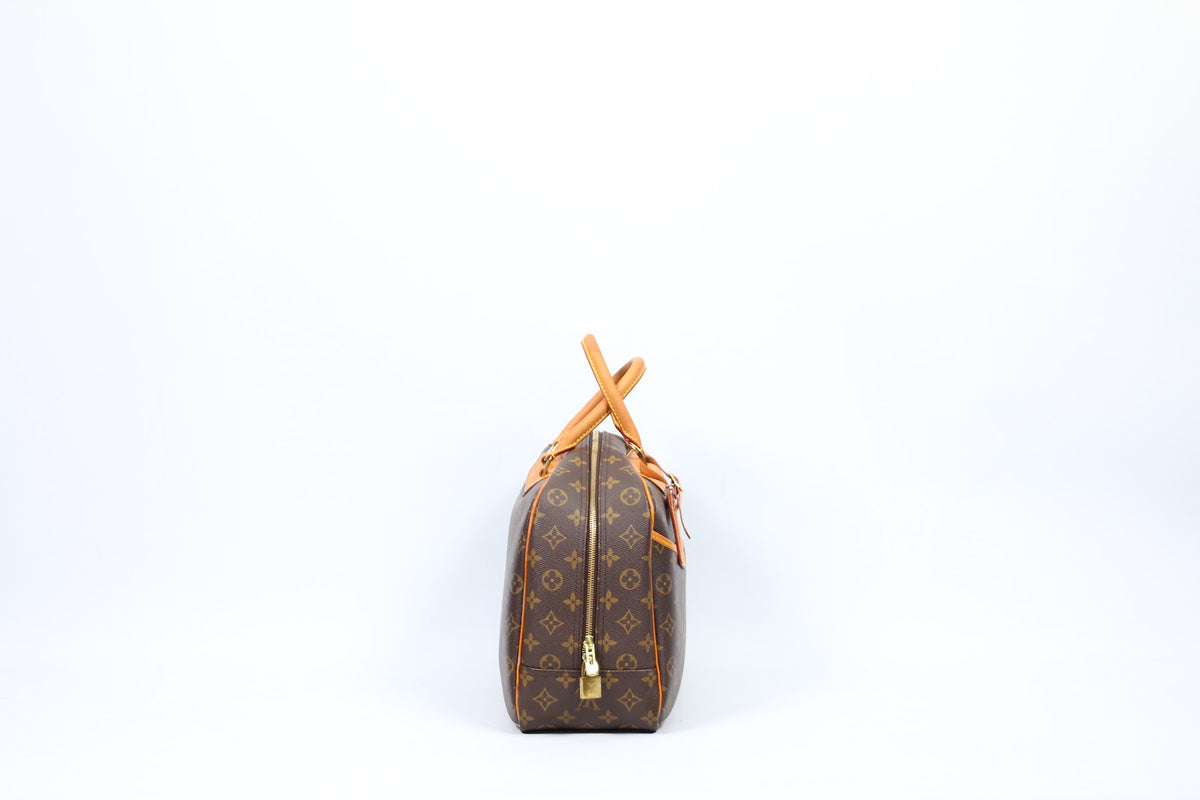 Louis Vuitton Brown PVC Monogram Canvas Bowling Vanity Deauville ONE Tote Bag M47270