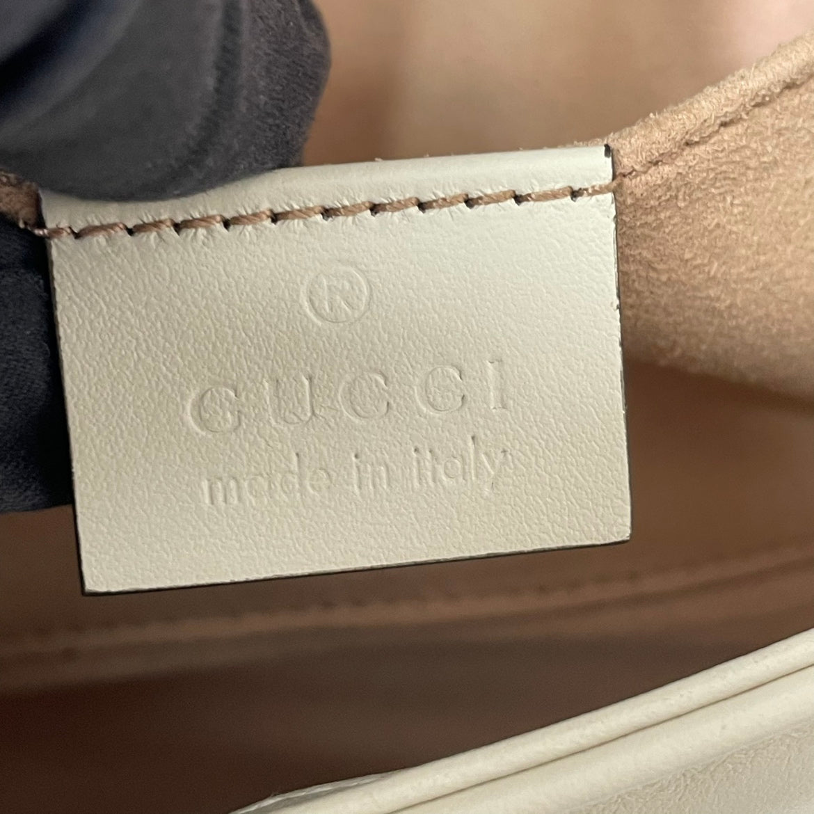Gucci Ivory Leather GG Marmont Matelasse Mini Shoulder Bag 446744