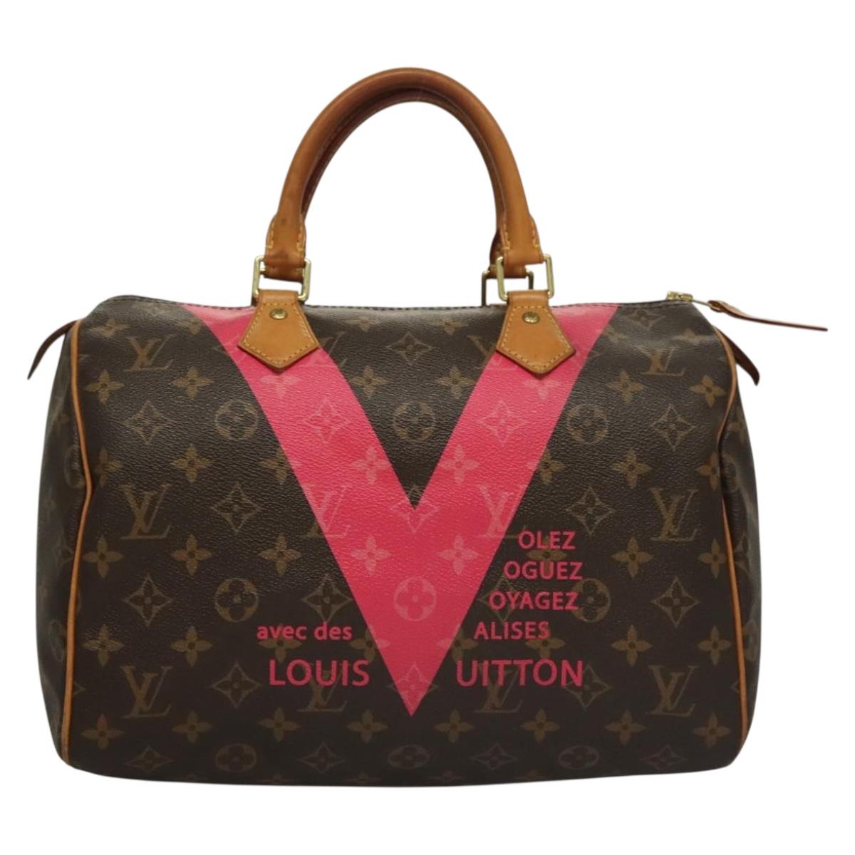 Pre-owned Louis Vuitton V Line Speedy 30 Bag (136293)