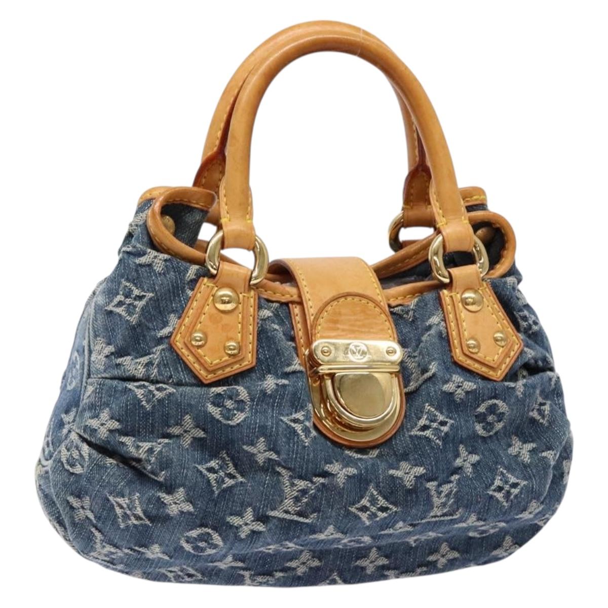 Pre-owned Louis Vuitton Monogram Denim Preity Hand Bag