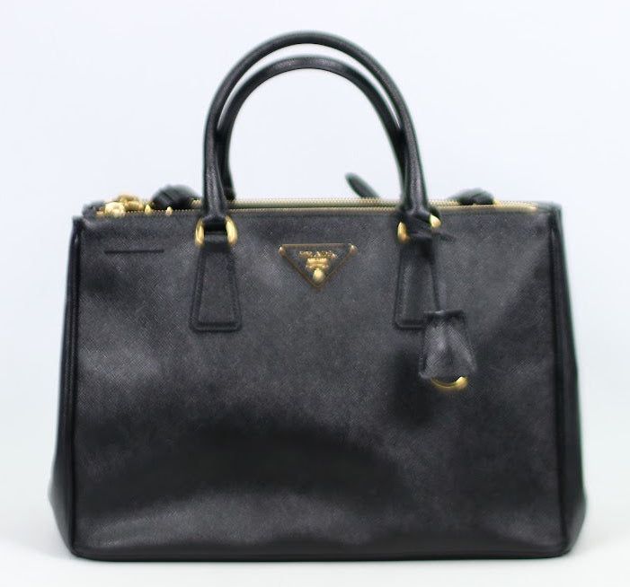 Prada Black Leather Saffiano Lux ONE Shoulder Bag BN2274