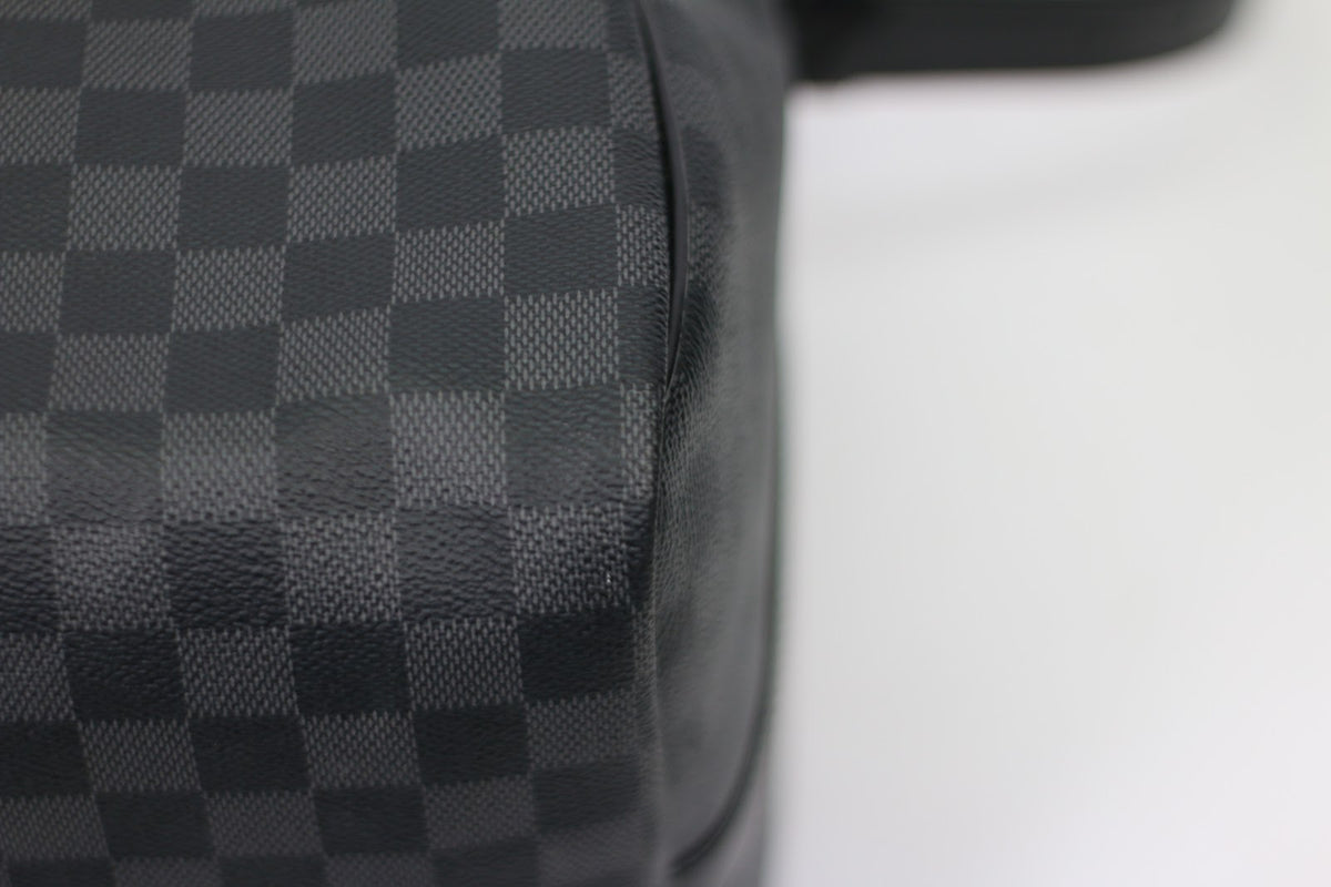 Louis Vuitton Black PVC Damier Graphite Keepall Bandouliere Travel 55 Shoulder Bag N41413