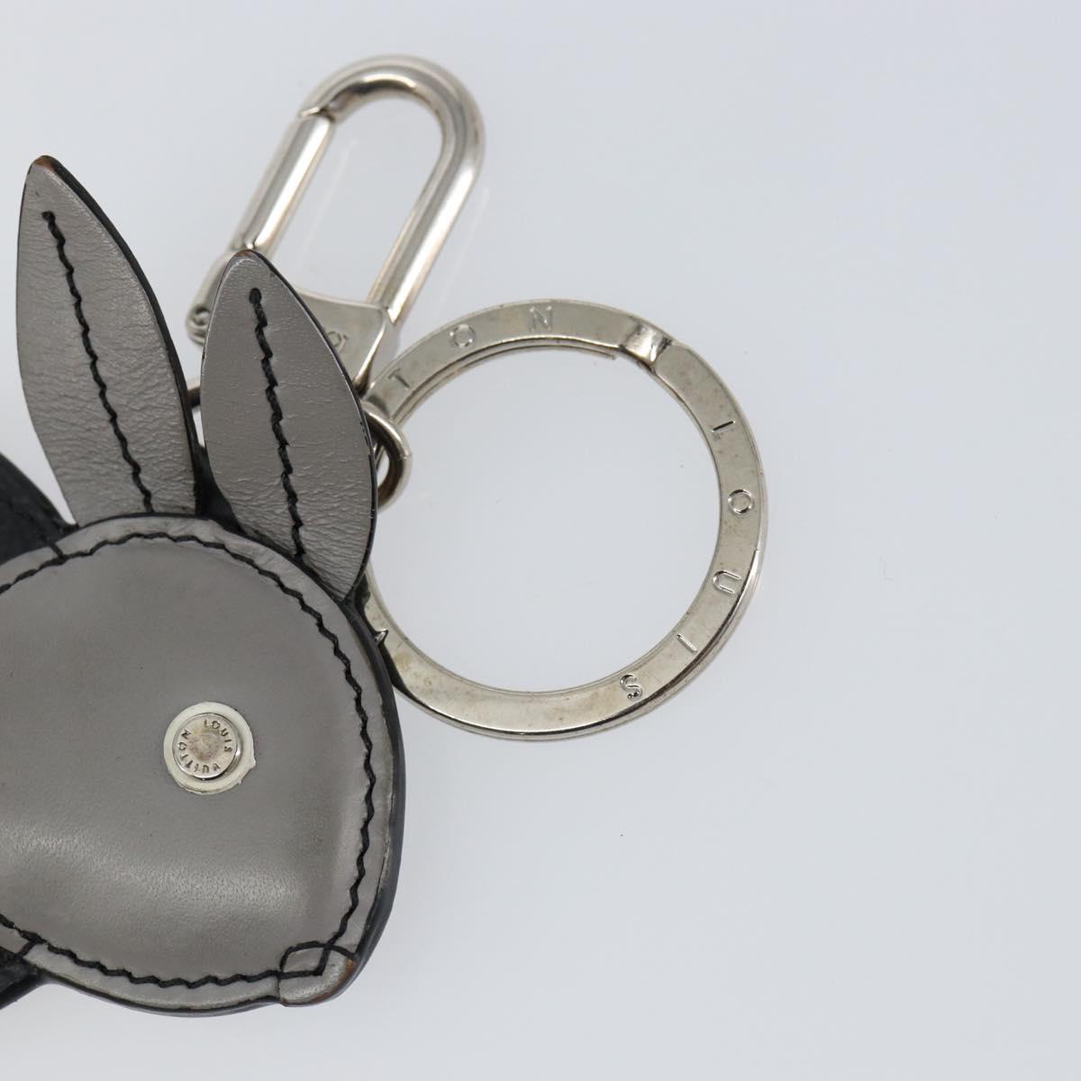 LOUIS VUITTON Monogram Eclipse Porte Cles Animal Rabbit Charm M63224 Auth 145705