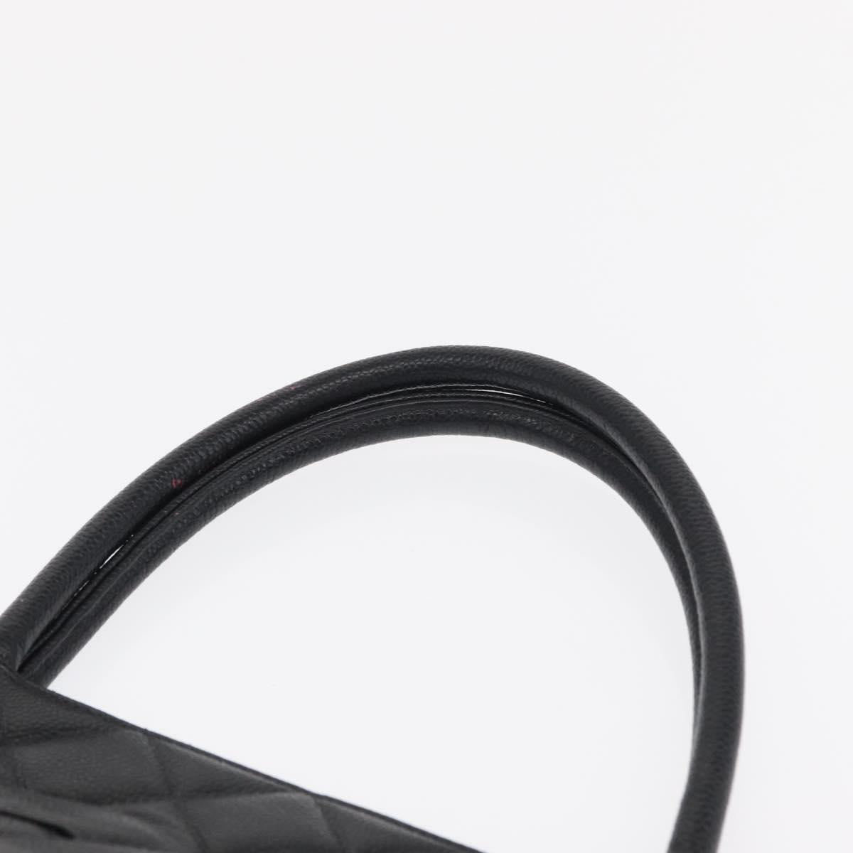 CHANEL Matelasse Reprint Tote Bag Caviar Skin Black CC Auth 168135