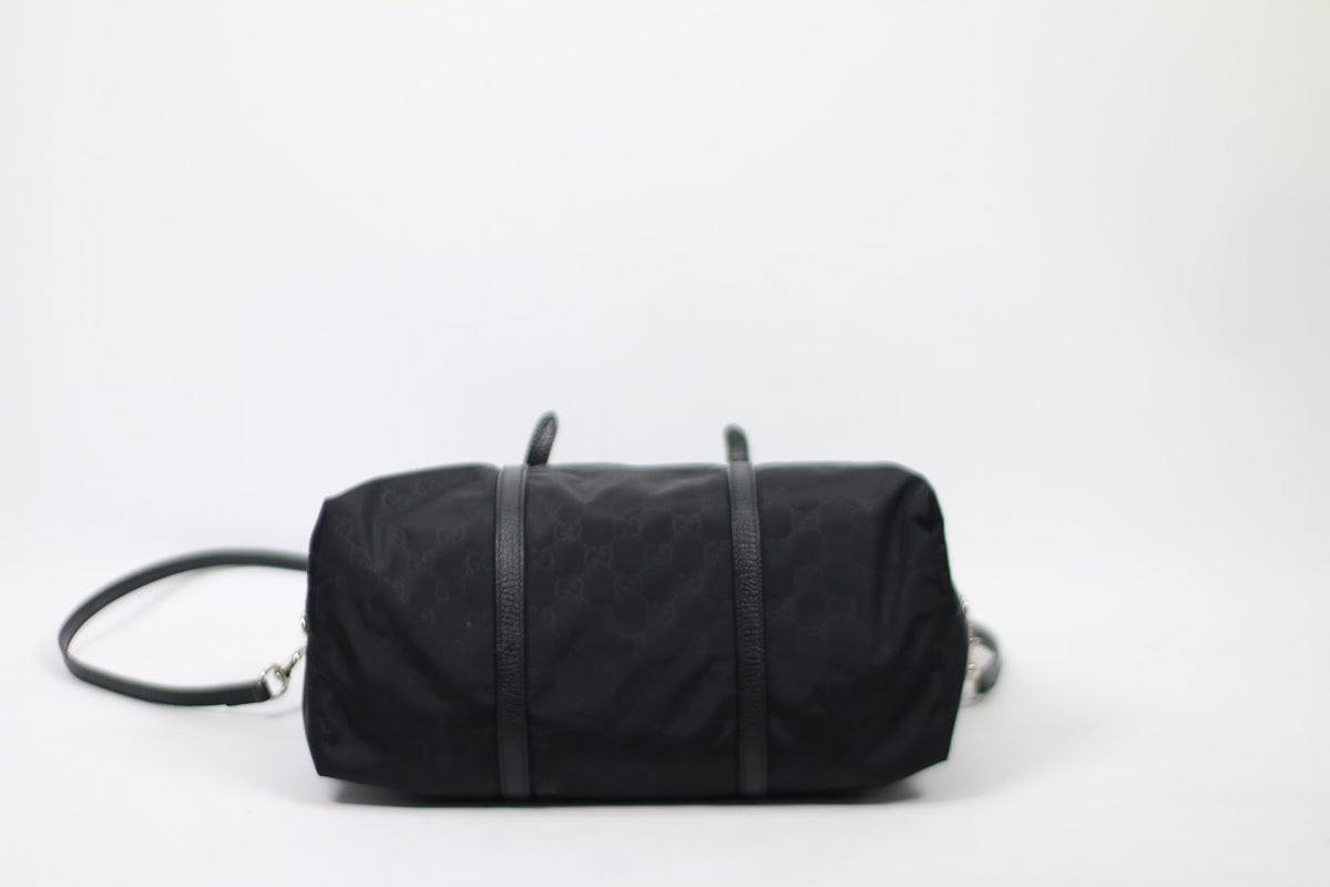Gucci Black Nylon GG Trim ONE Shoulder Bag 510332