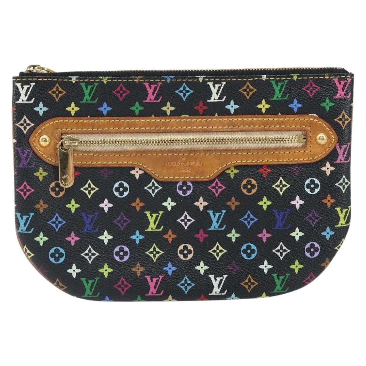 LOUIS VUITTON Monogram Multicolor Pochette GM Pouch Black M60027 LV Auth 171588