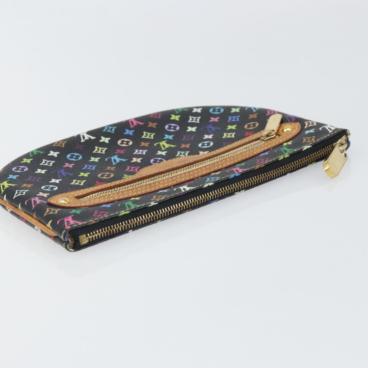 LOUIS VUITTON Monogram Multicolor Pochette GM Pouch Black M60027 LV Auth 171588
