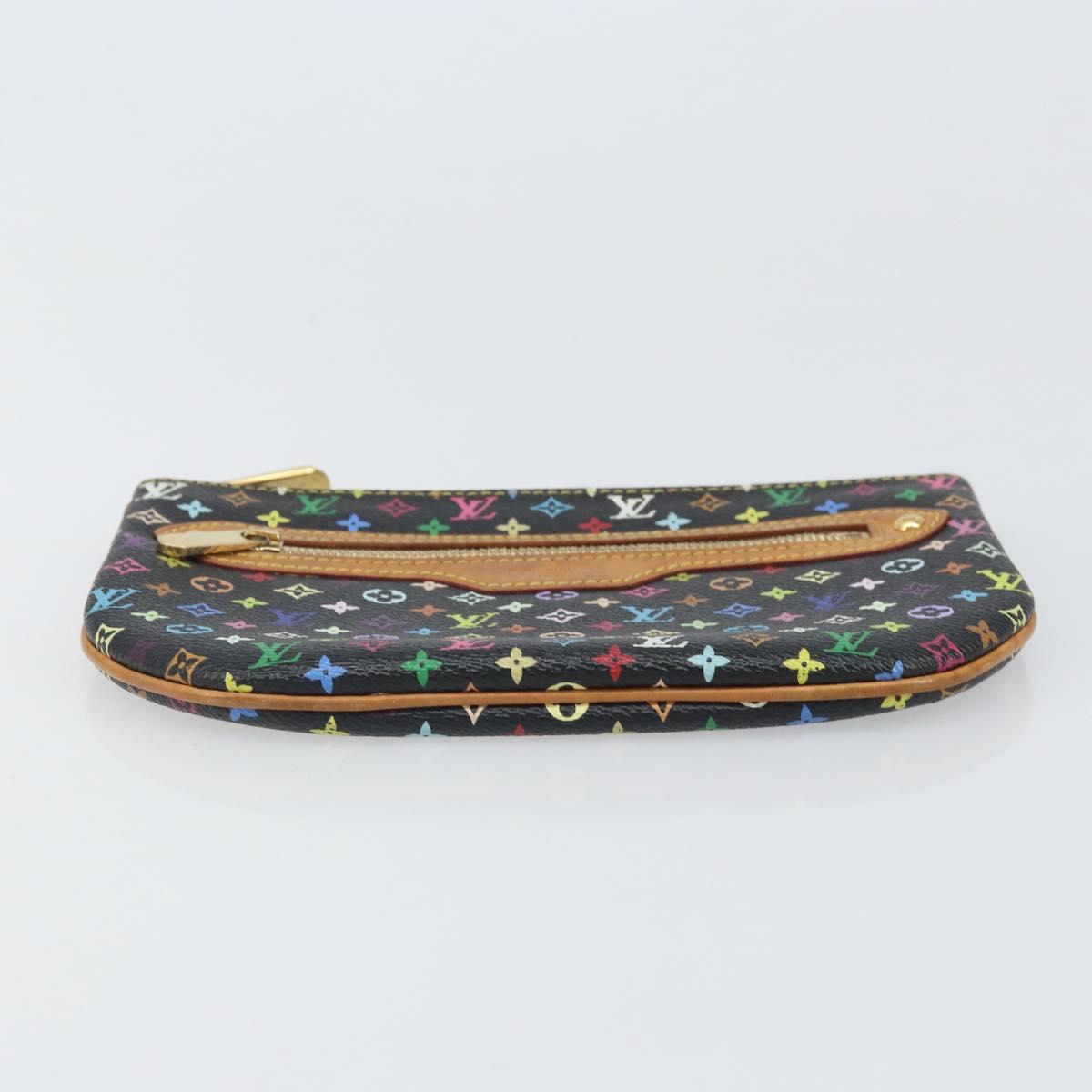LOUIS VUITTON Monogram Multicolor Pochette GM Pouch Black M60027 LV Auth 171588