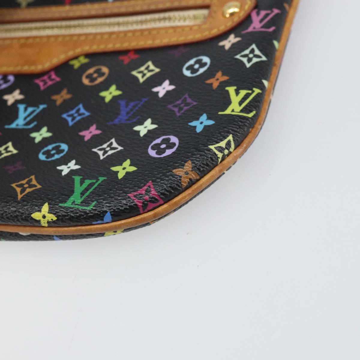 LOUIS VUITTON Monogram Multicolor Pochette GM Pouch Black M60027 LV Auth 171588