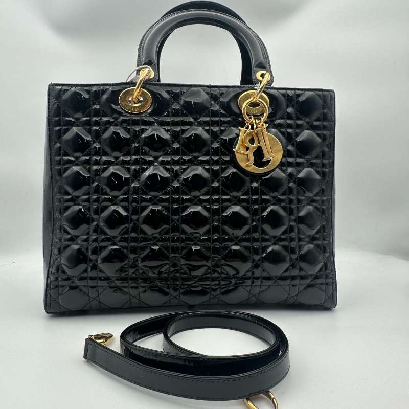 Dior Lady Dior Large Cannage Patent
