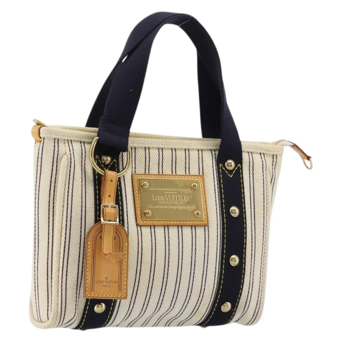 LOUIS VUITTON Antigua Cabas PM Hand Bag Beige M40134 LV Auth 177549