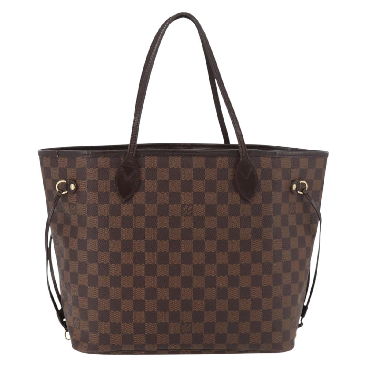 LOUIS VUITTON Damier Azur Neverfull MM Tote Bag N41605 LV Auth 177682
