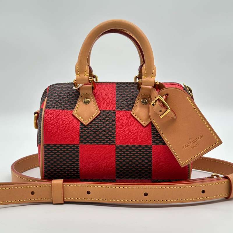 LV Speedy Nano Red Checkered (MM015)