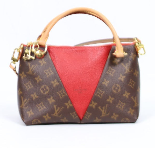 Louis Vuitton Red PVC Monogram Canvas V Tote BB Shoulder Bag M43966 (V1250901)