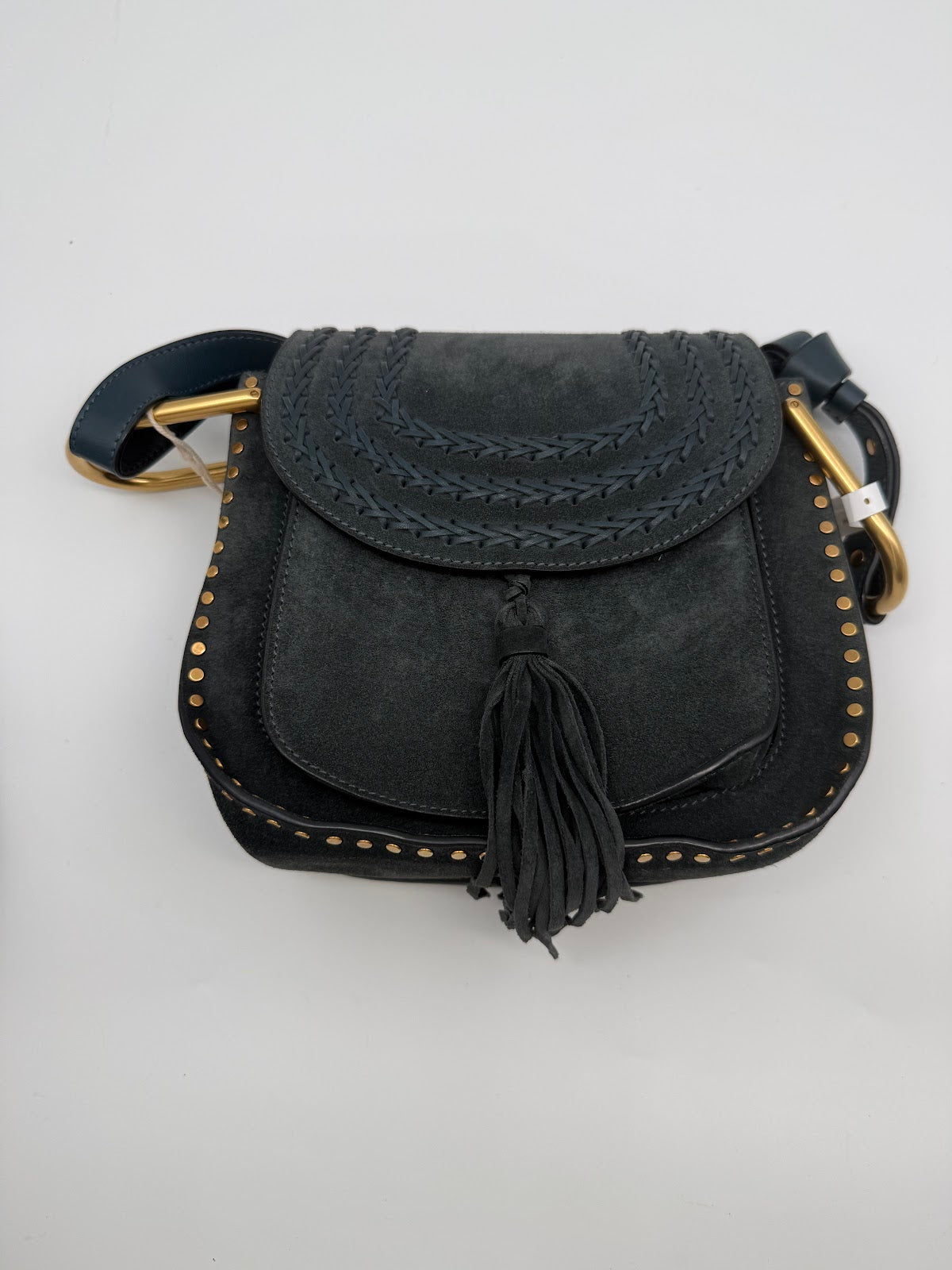 Chloe Suede Tassel Chain Bag Dark Green (BL1287)