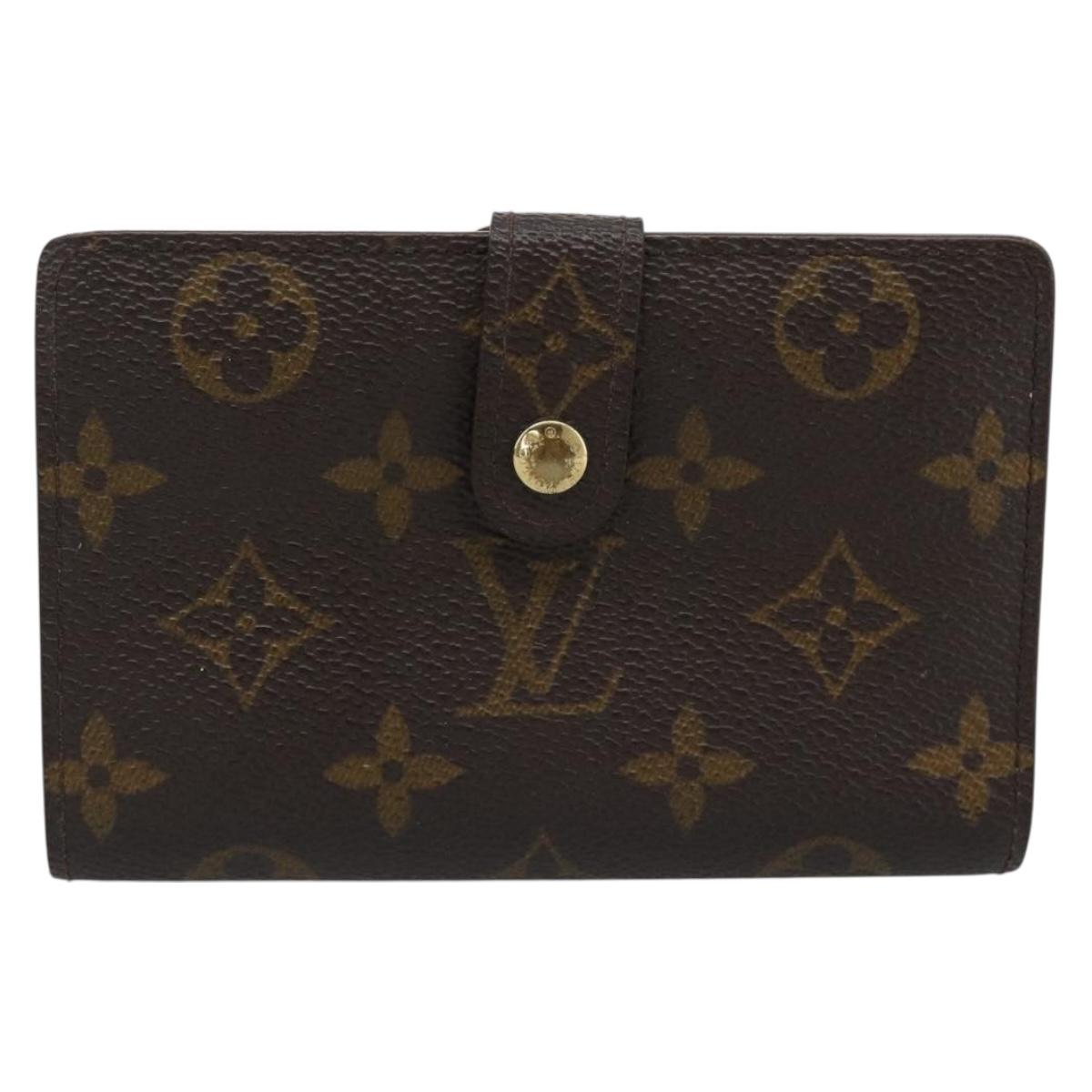 LOUIS VUITTON Monogram Porte Monnaie Billets Viennois M61663 LV Auth 182956