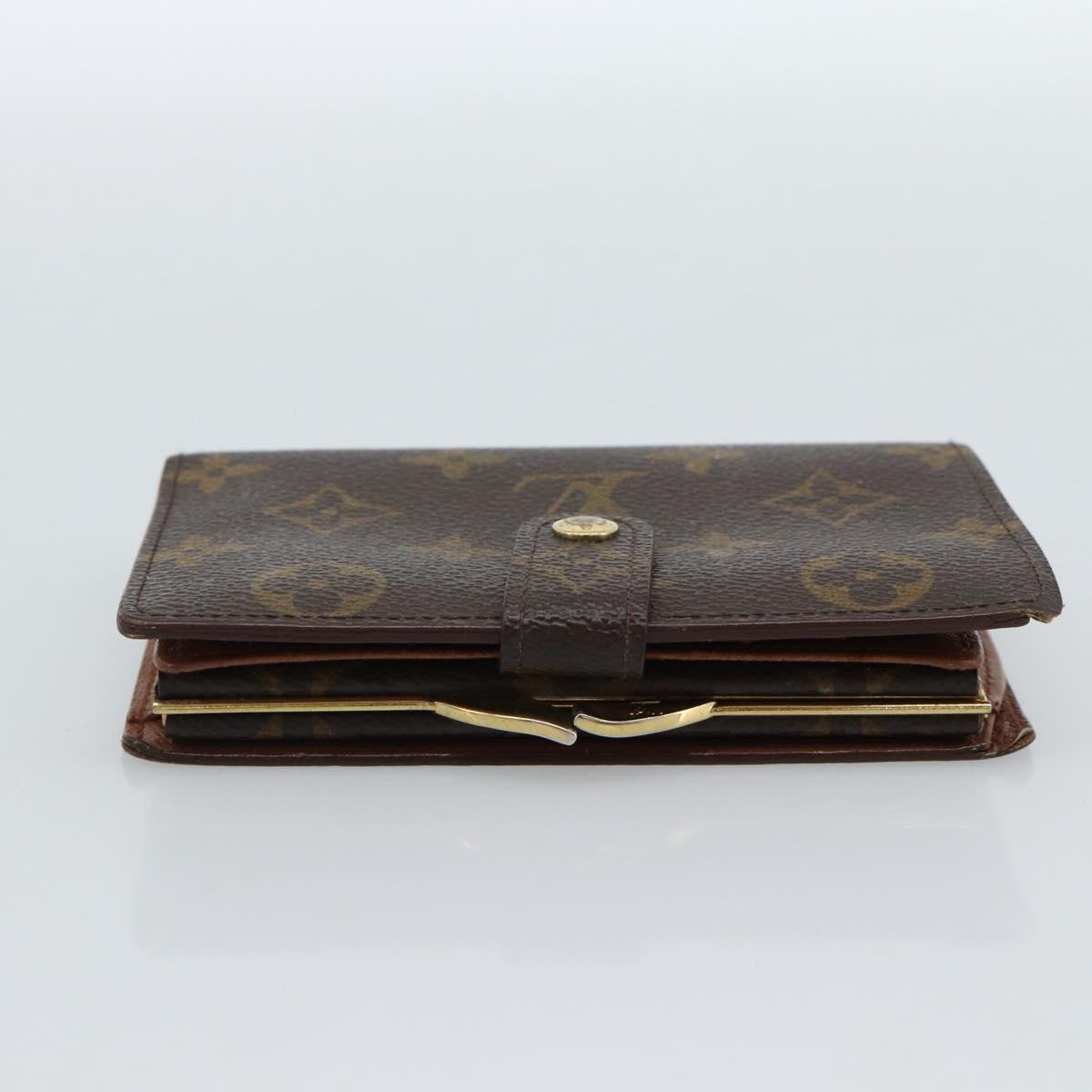 LOUIS VUITTON Monogram Porte Monnaie Billets Viennois M61663 LV Auth 182956