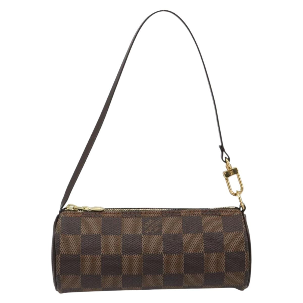 LOUIS VUITTON Damier Ebene Papillon Pouch LV Auth 189012