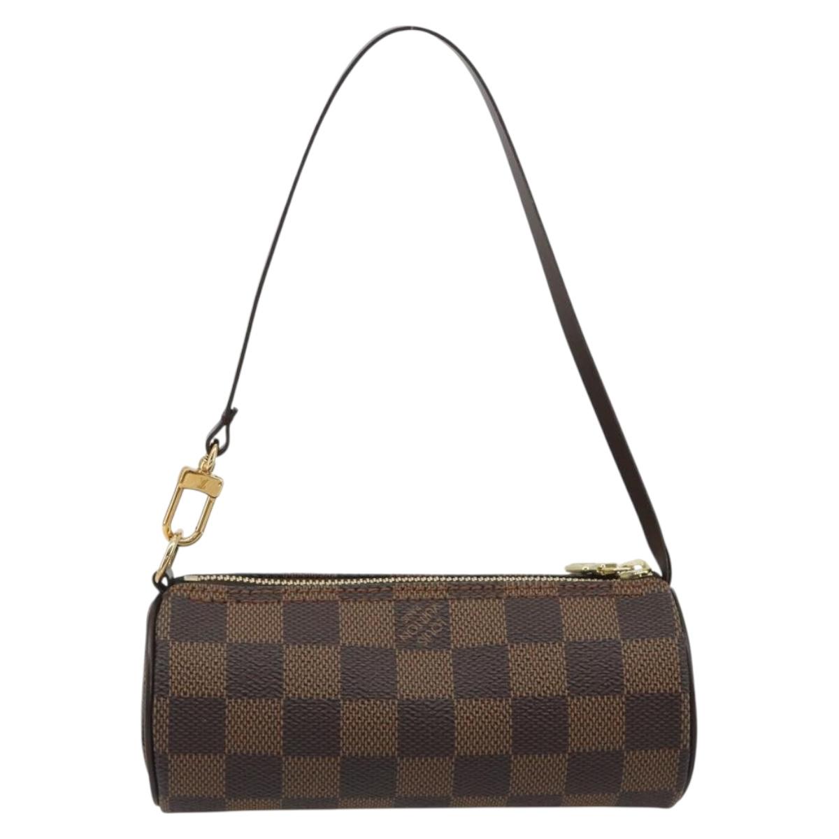LOUIS VUITTON Damier Ebene Papillon Pouch LV Auth 189012