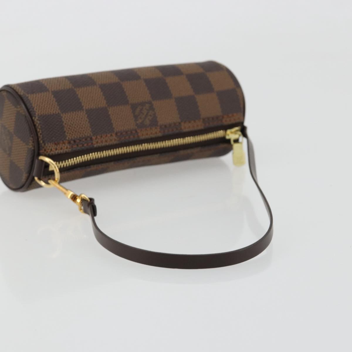 LOUIS VUITTON Damier Ebene Papillon Pouch LV Auth 189012