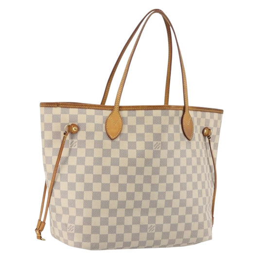 LOUIS VUITTON Damier Azur Neverfull MM Tote Bag N41605 LV Auth 189288