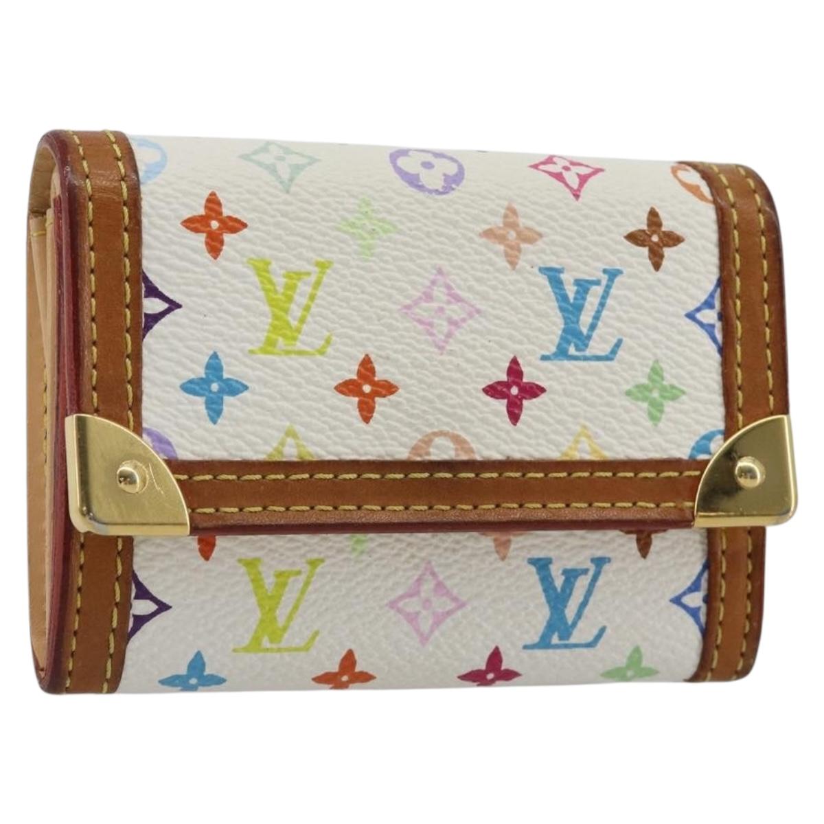 LOUIS VUITTON Monogram Multicolor Porte Monnaie Pla Purse M92657 Auth 189514