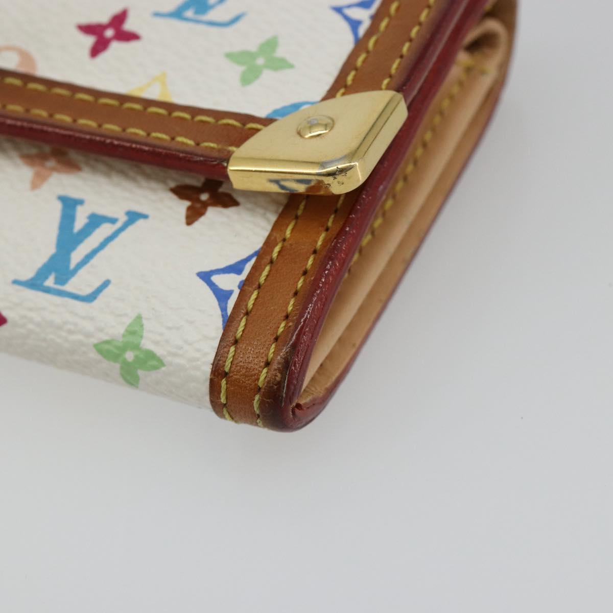 LOUIS VUITTON Monogram Multicolor Porte Monnaie Pla Purse M92657 Auth 189514