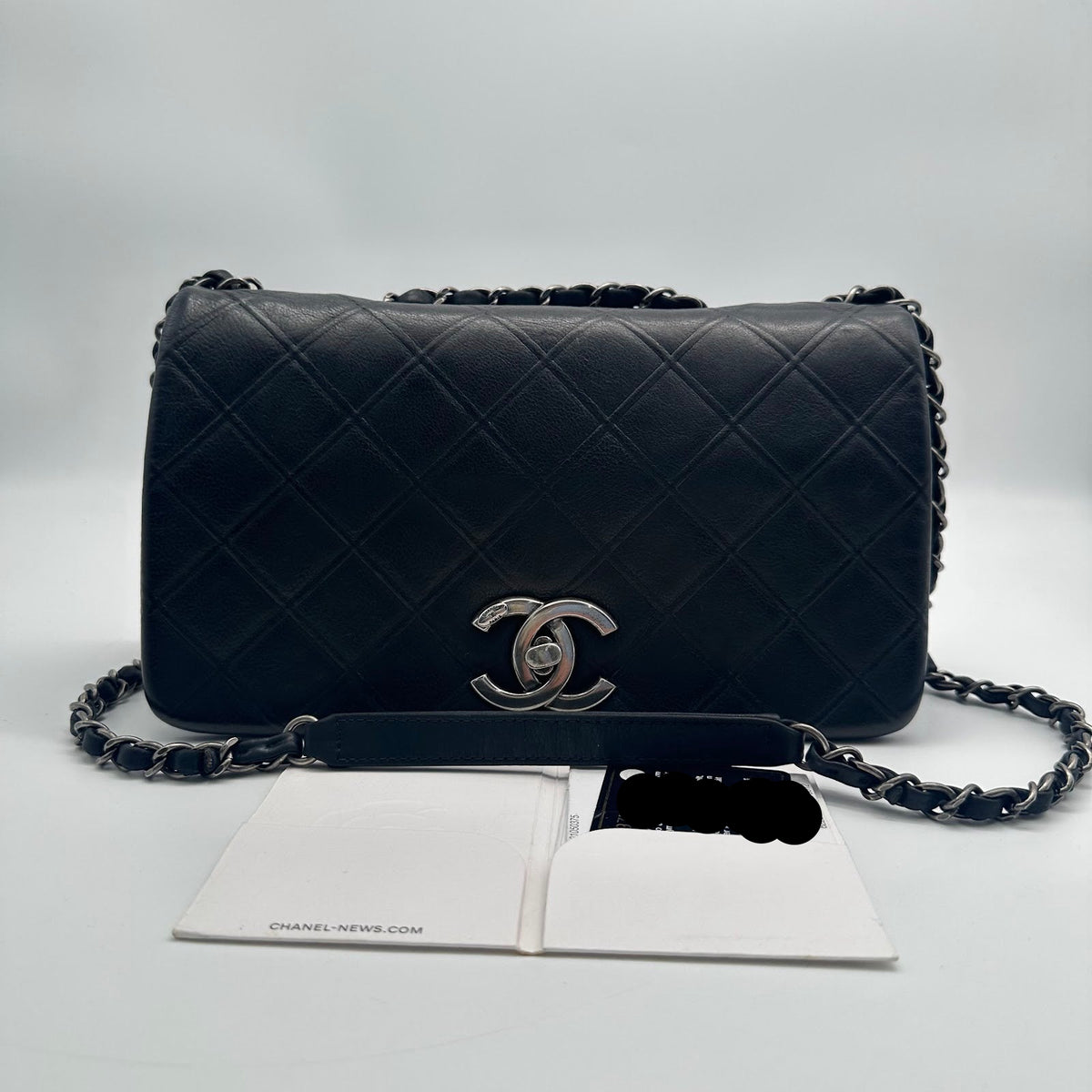 Chanel flap twill chain bag