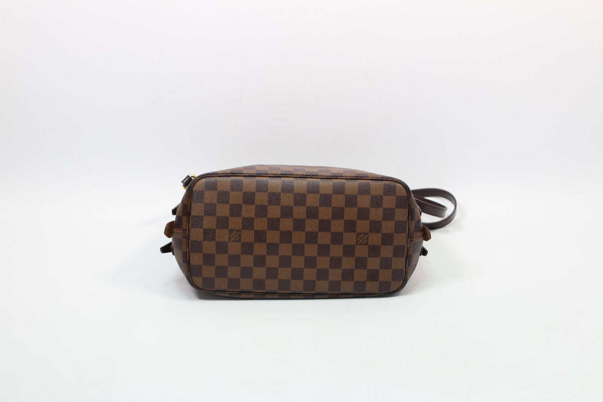 Louis Vuitton Brown PVC Damier Ebene Canvas Cabas Rivington ONE Shoulder Bag N41108