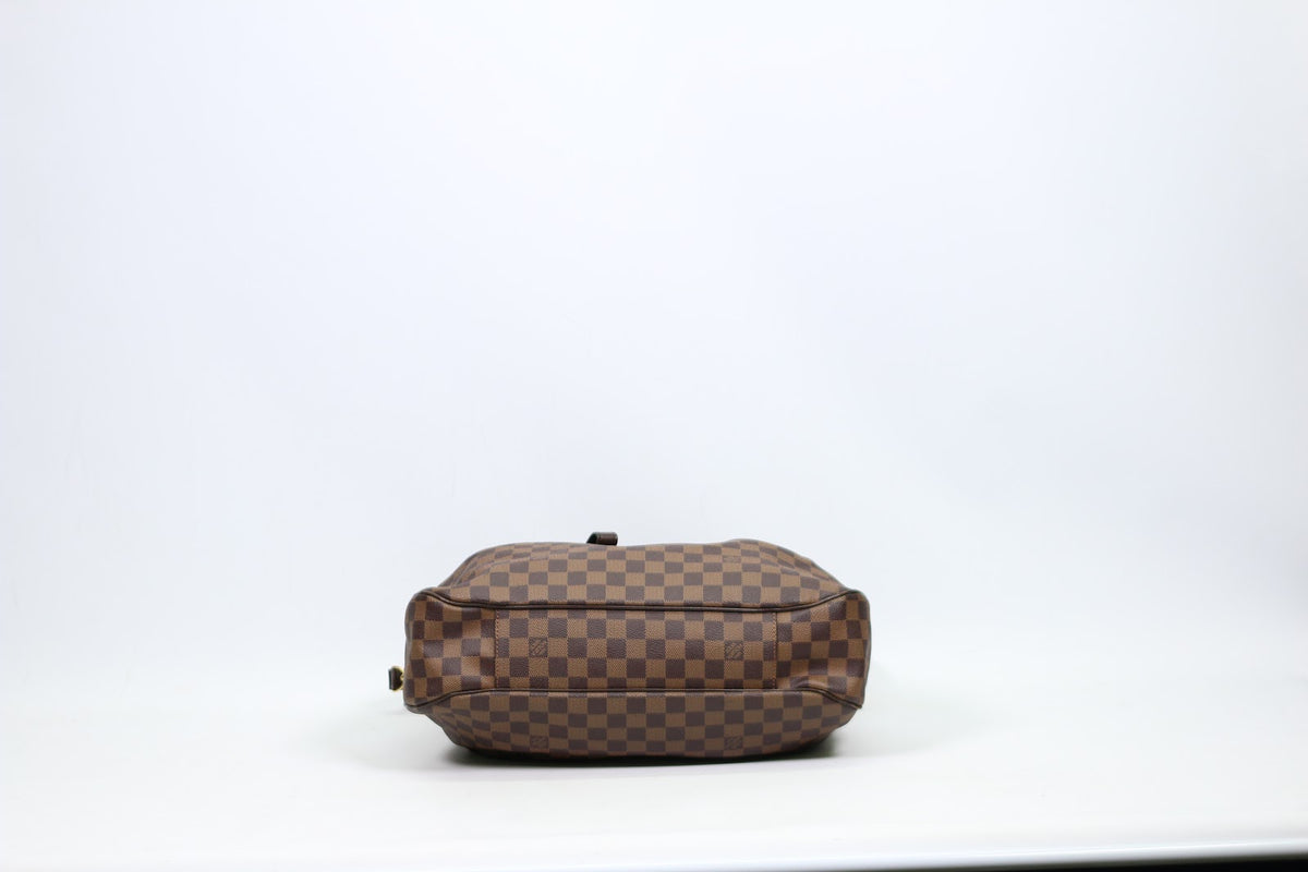 Louis Vuitton Brown PVC Damier Ebene Evora MM Shoulder Bag N41131 (V1230919)