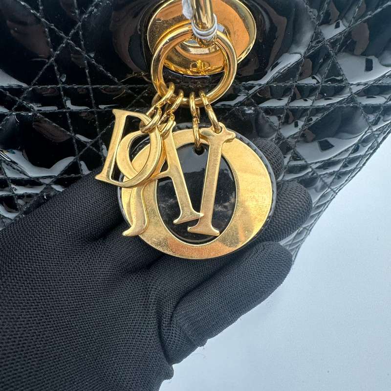 Dior Lady Dior Large Cannage Patent