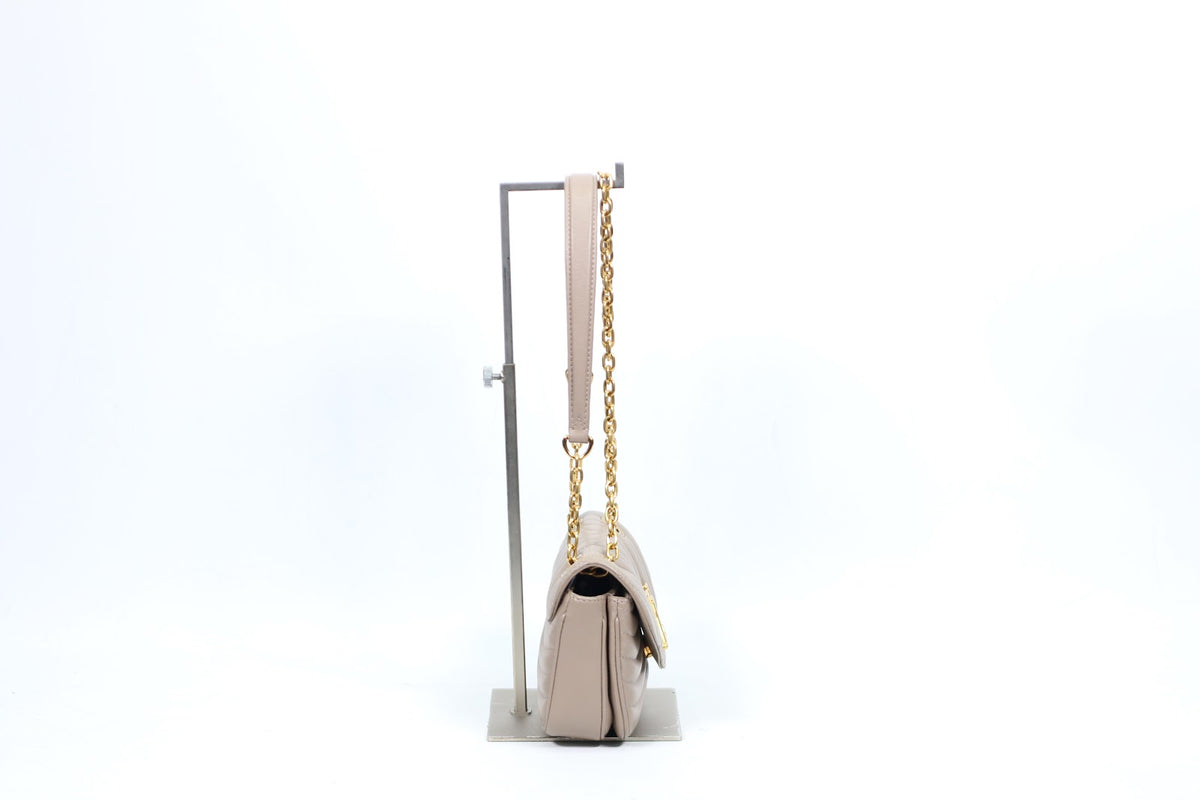 Louis Vuitton Beige Taupe Cowhide Leather LV New Wave Chain ONE Shoulder Bag M58550 (V1275825)