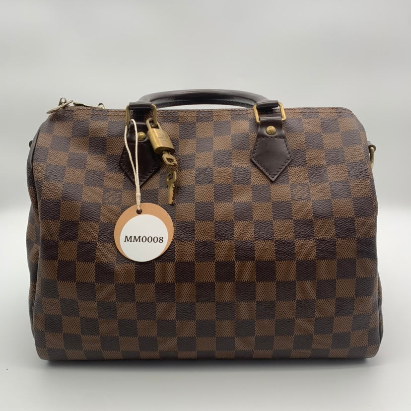 Louis Vuitton Speedy Bandouliere 30 Damier Ebene - front