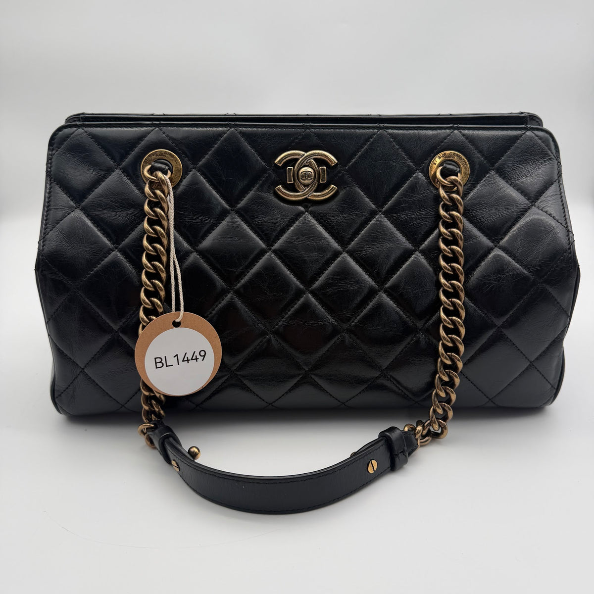 Chanel Waxed Leather Tote - front
