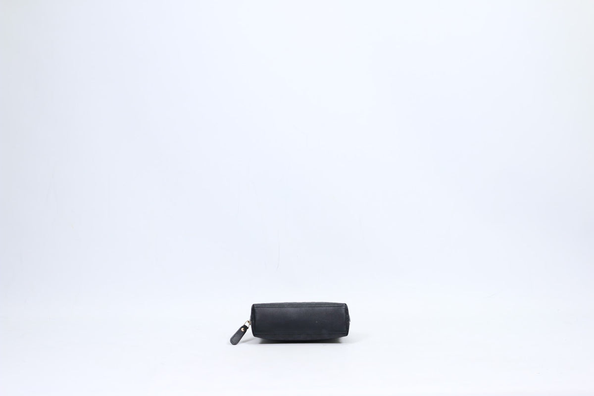 Gucci Black Leather GG Soho Cosmetic Mini Pouch 449893 (V725911)