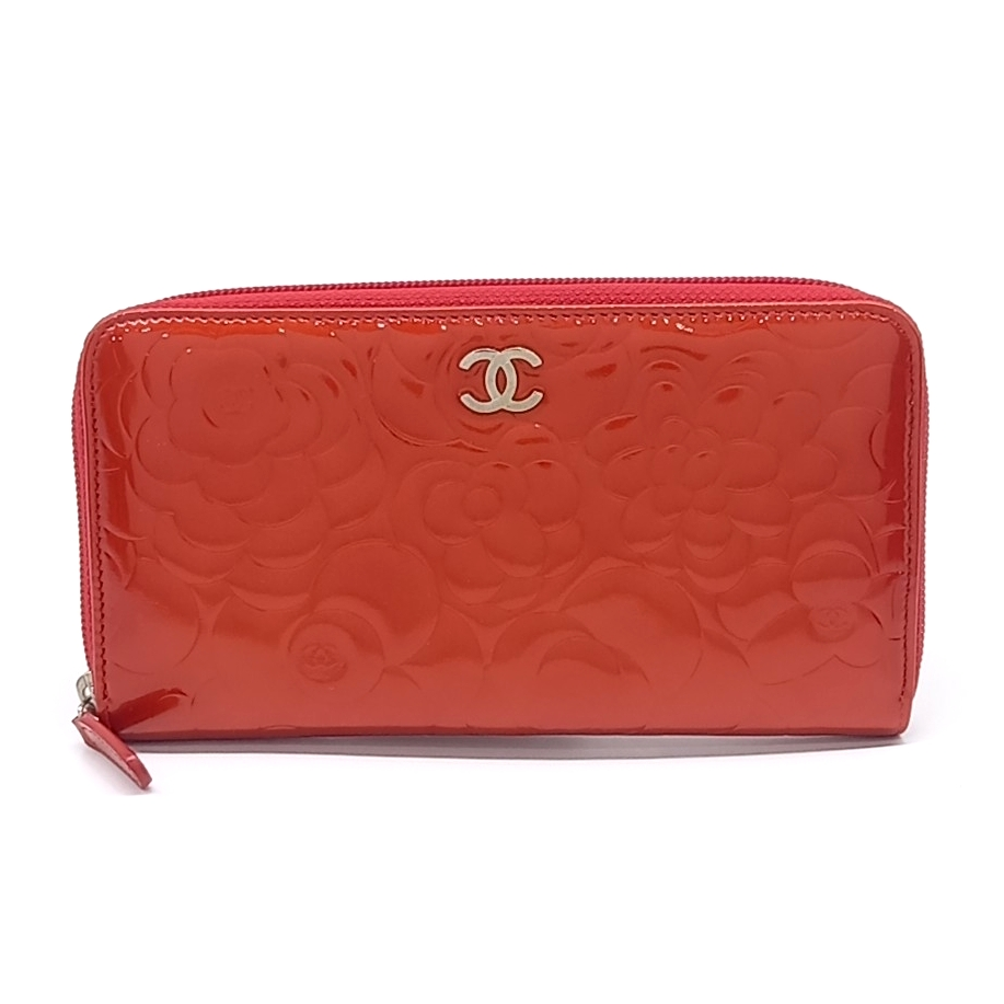 Chanel Patent Camellia Long Wallet (10400793)