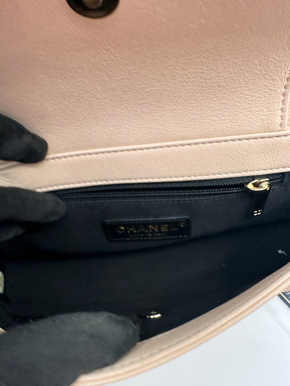 Chanel Color Block Flap - interior stamp