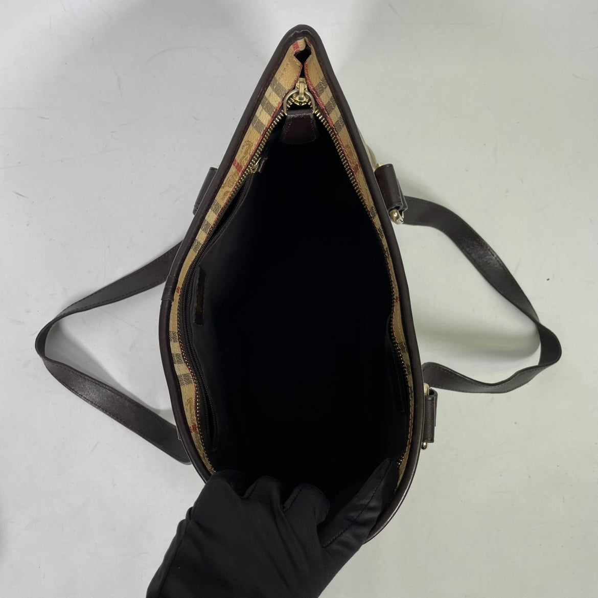 Burberry Brown PVC Haymarket Nova Check Hobo ONE Shoulder Bag 35310021 (V224731)