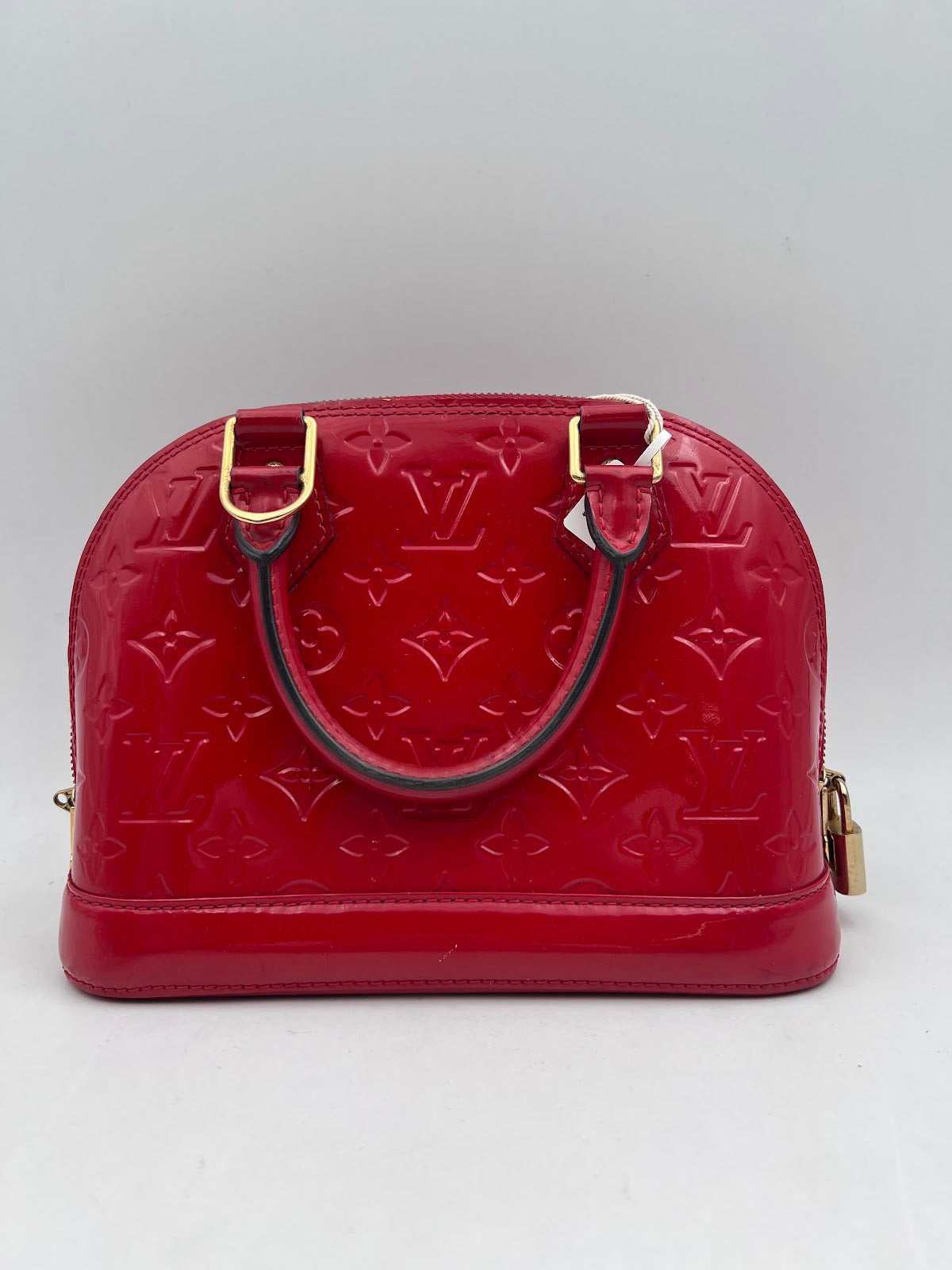Louis Vuitton Alma BB Patent Leather, Red