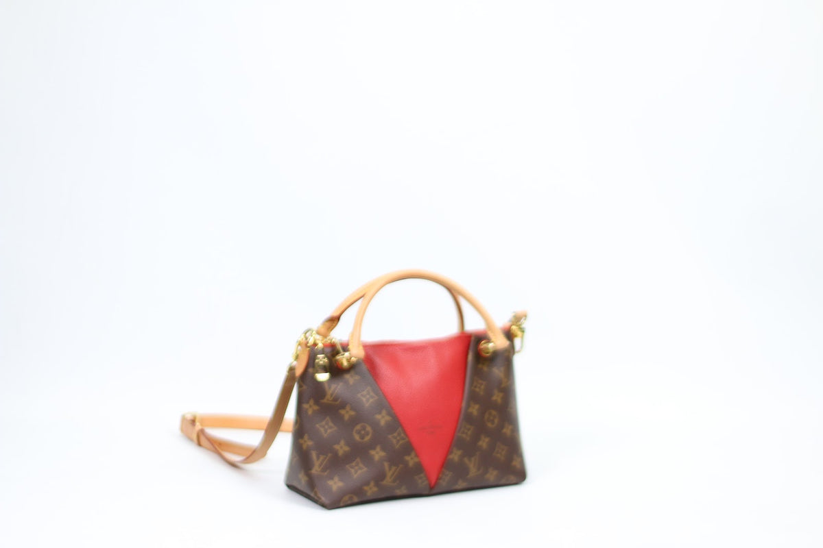 Louis Vuitton Red PVC Monogram Canvas V Tote BB Shoulder Bag M43966 (V1250901)