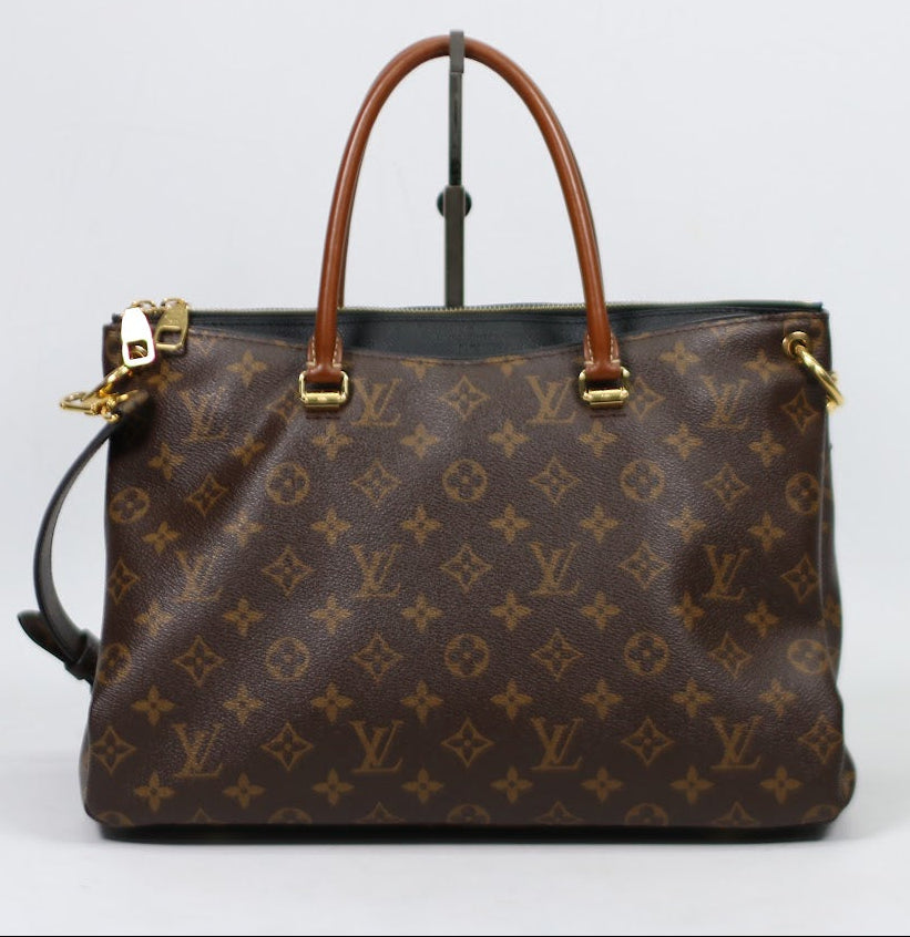 Louis Vuitton Black PVC Monogram Canvas Pallas MM Shoulder Bag M41064 (V1280803)
